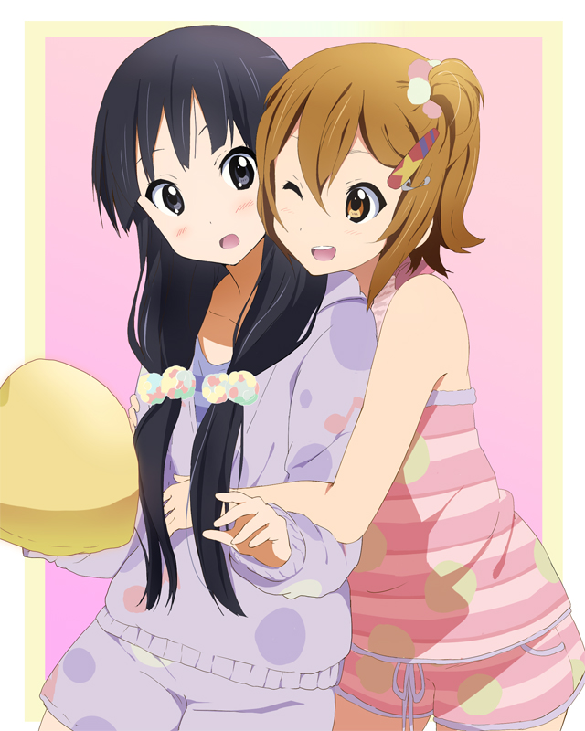 akiyama mio and tainaka ritsu (k-on!) drawn by kakiuchi_itsuki