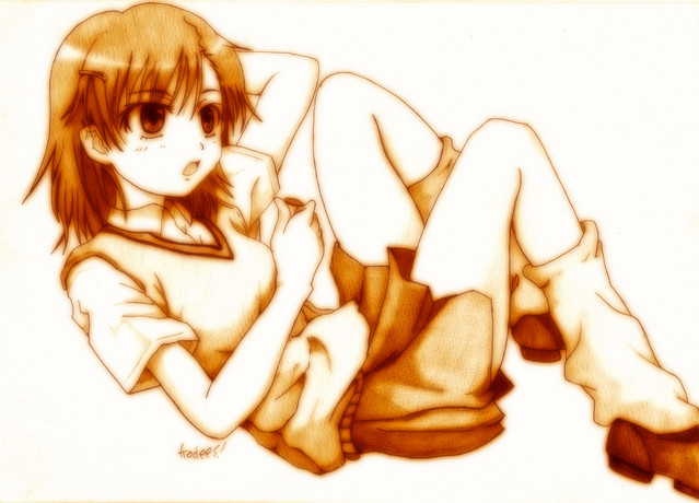 misaka mikoto (toaru majutsu no index and 1 more) drawn by godees
