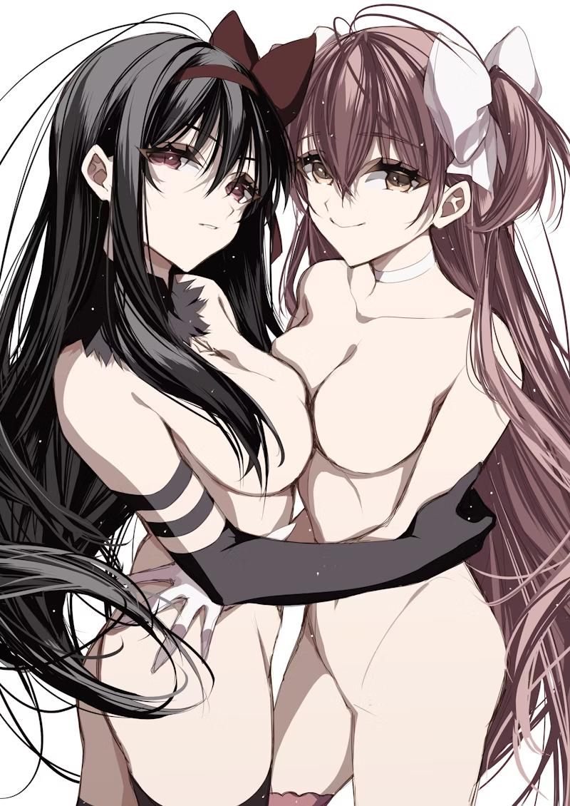 akemi homura, kaname madoka, ultimate madoka, and akuma homura (mahou shoujo madoka magica and 1 more) drawn by misteor