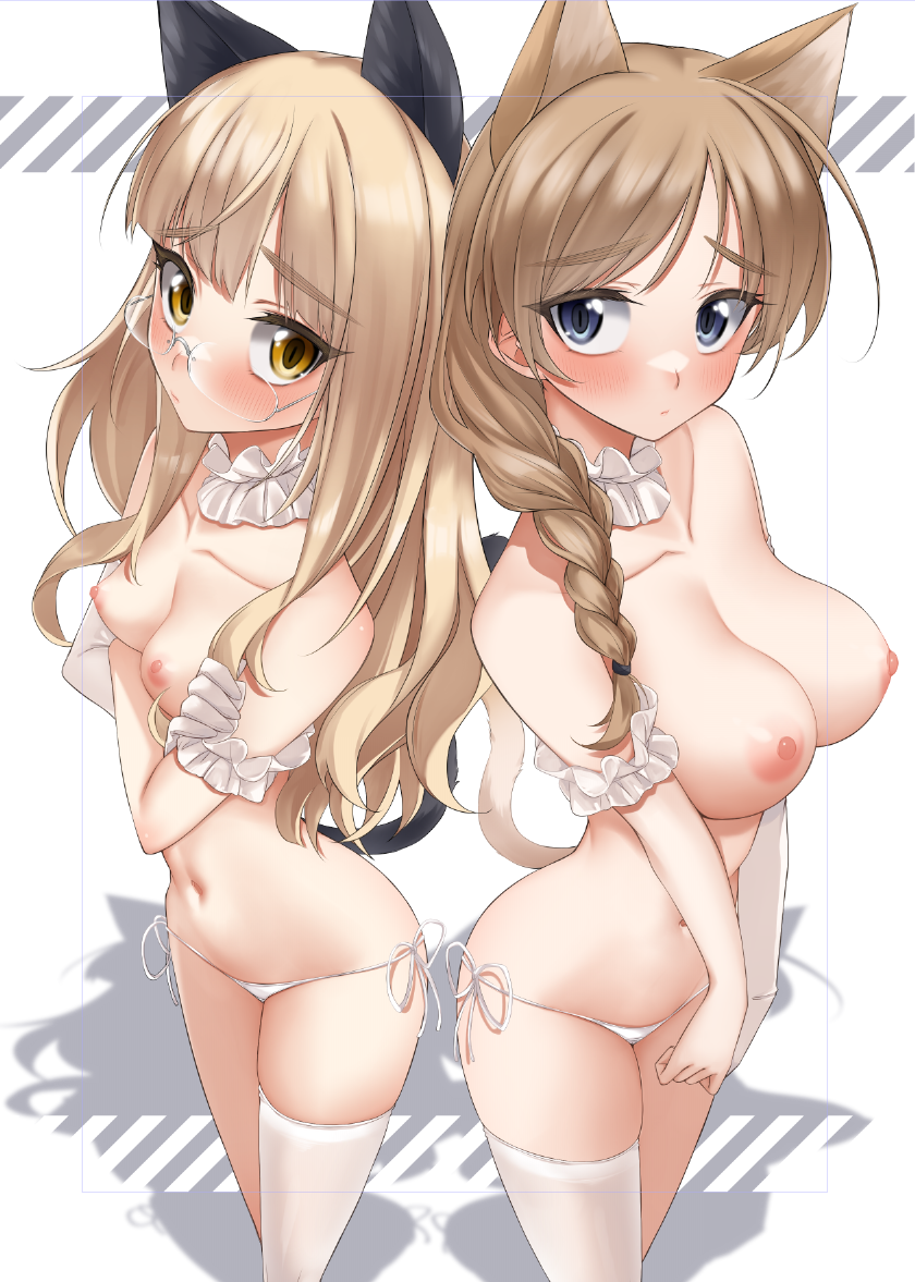 perrine h. clostermann and lynette bishop (world witches series and 1 more) drawn by momendoufu