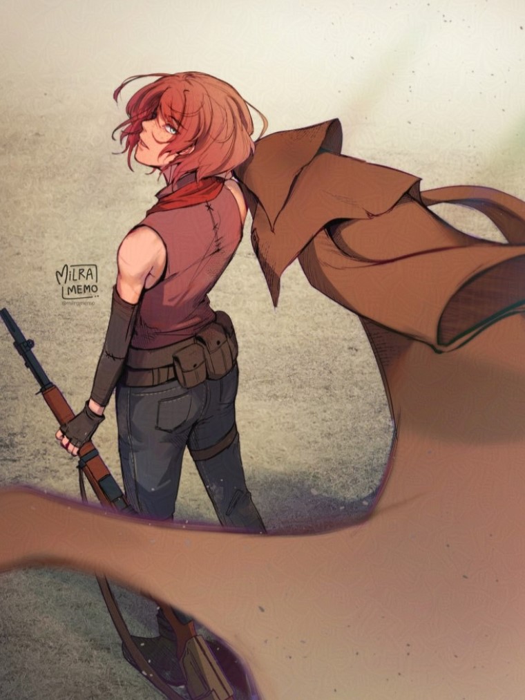 courier and noelle rutherford (fallout and 1 more) drawn by milramemo