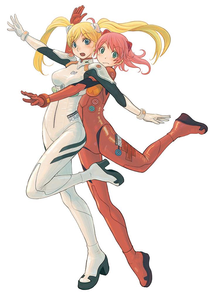 souryuu asuka langley, ayanami rei, wanda, and reset (neon genesis evangelion and 1 more) drawn by azuma_kiyohiko
