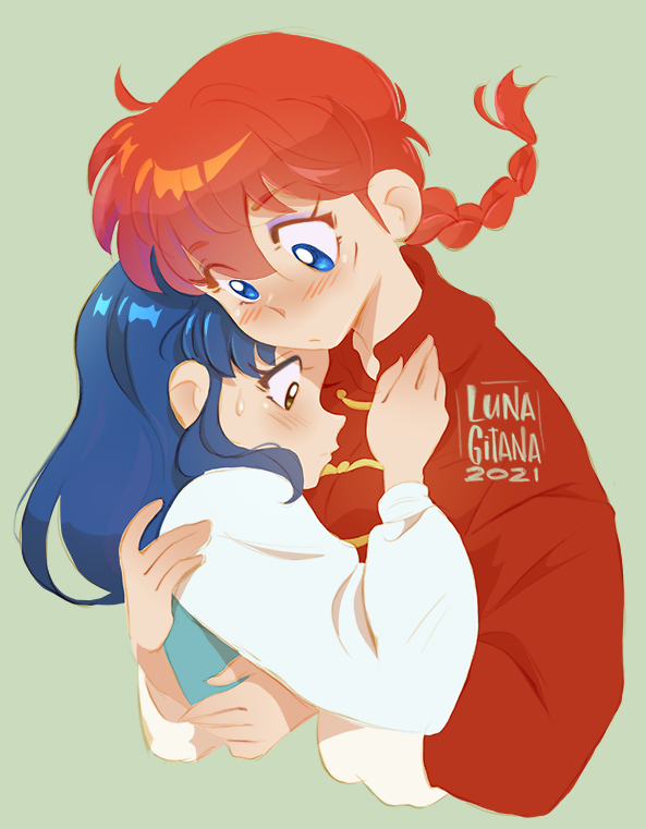 ranma-chan and tendou akane (ranma 1/2) drawn by lunagitana_art