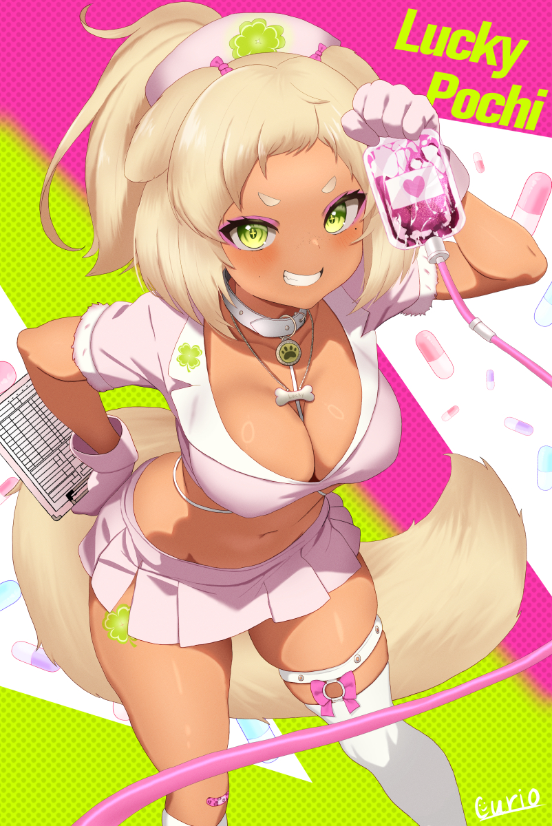 lucky pochi (indie virtual youtuber) drawn by curio_(curiofinity)