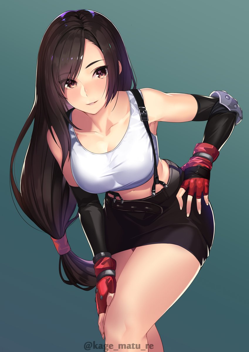 tifa lockhart (final fantasy and 2 more) drawn by kagematsuri
