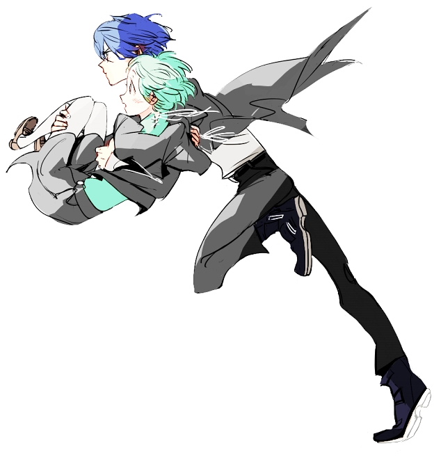 yuuki makoto and yamagishi fuuka (persona and 1 more) drawn by sutei_(giru)
