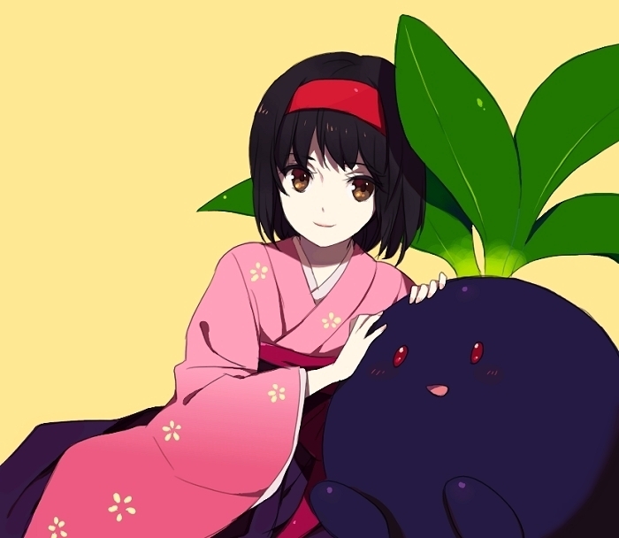 erika and oddish (pokemon and 1 more) drawn by hirosuke_(psychexx)
