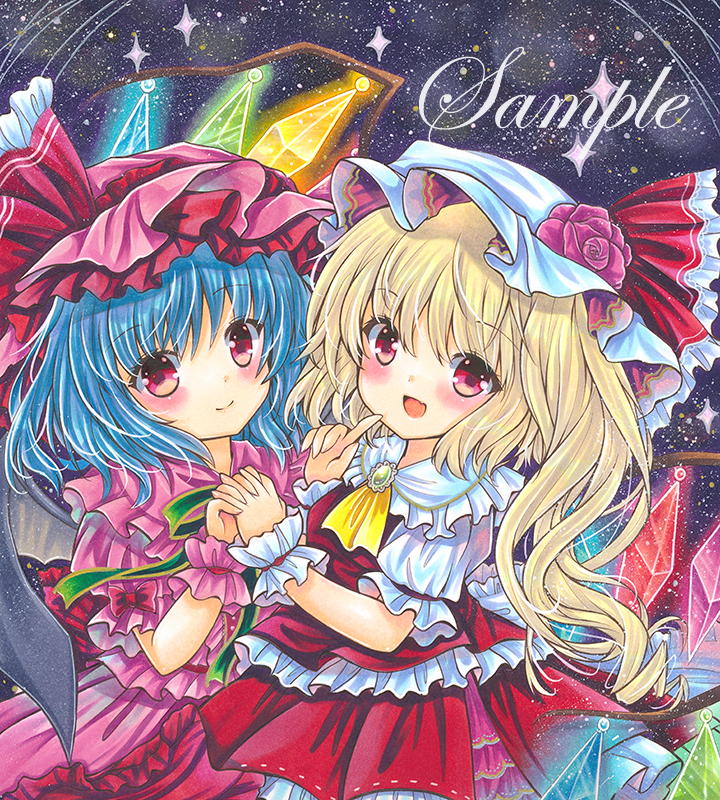 remilia scarlet and flandre scarlet (touhou) drawn by rui_(sugar3)