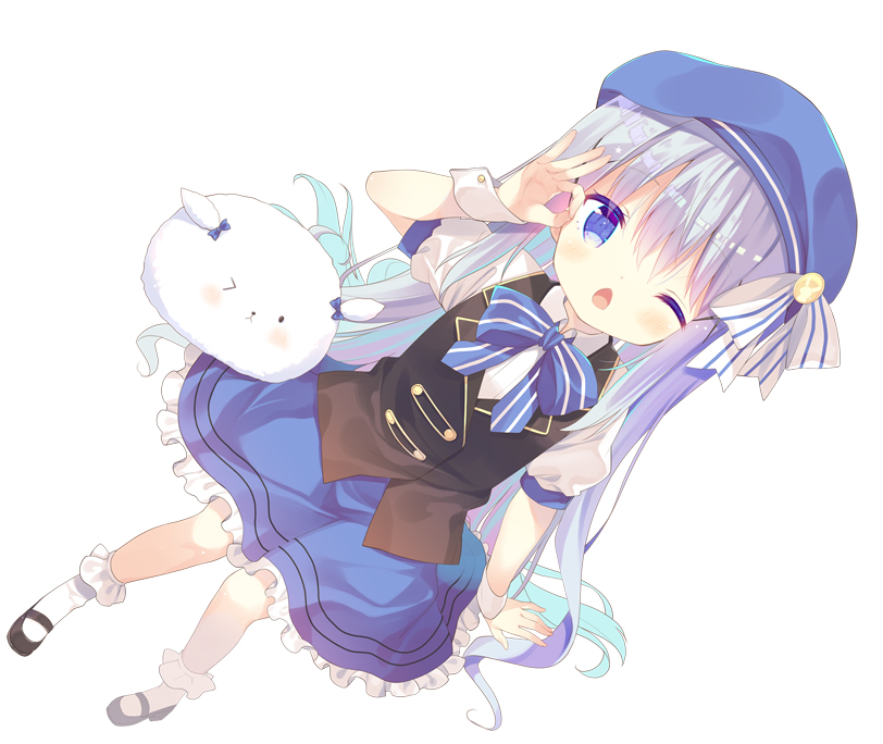 kafuu chino and tippy (gochuumon wa usagi desu ka?) drawn by yuizaki_kazuya