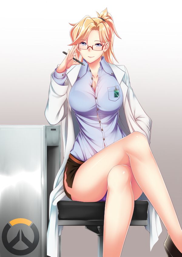 mercy (overwatch and 1 more) drawn by megatama