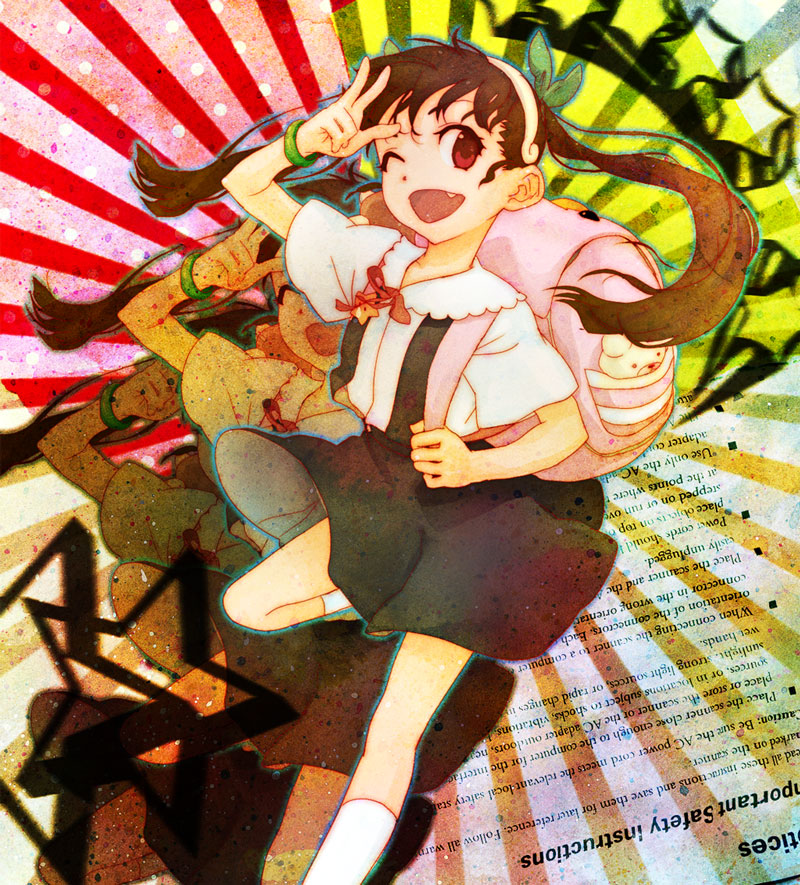 hachikuji mayoi (monogatari and 1 more) drawn by 830_(hamio)
