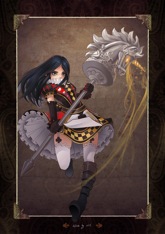 alice liddell (american mcgee's alice and 1 more) drawn by zhengzheng