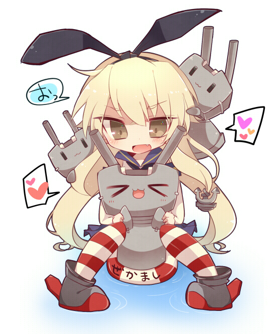 shimakaze and rensouhou-chan (kantai collection) drawn by mikomikko