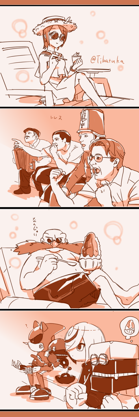 dr. eggman, metal sonic, sage, princess elise the third, orbot, and 1 more (sonic and 2 more) drawn by chiba_tsukasa