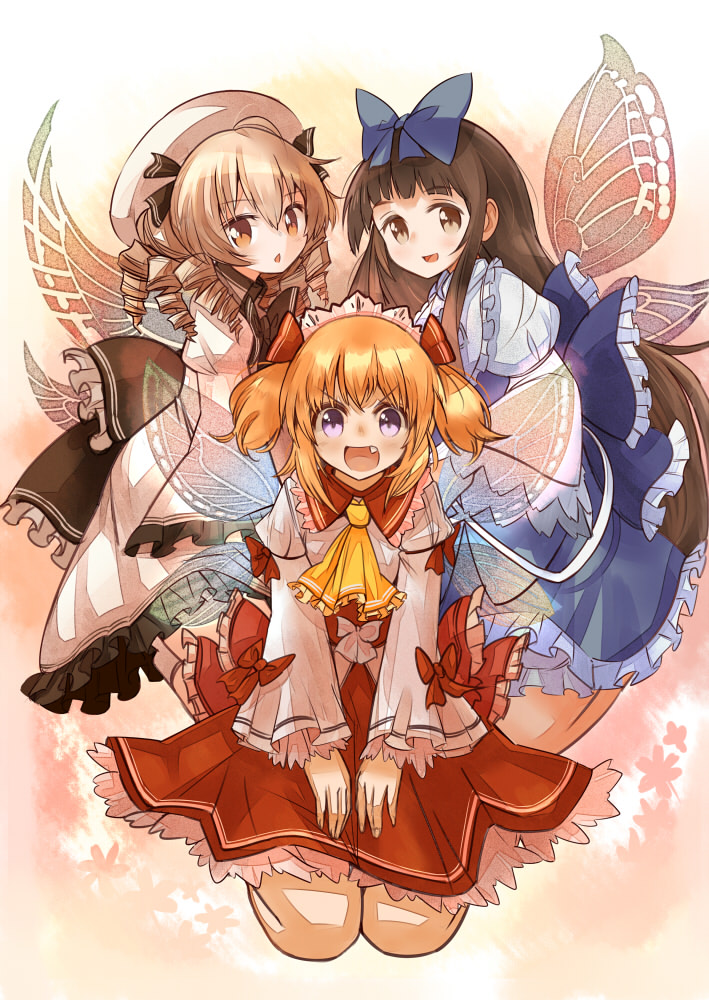 star sapphire, luna child, and sunny milk (touhou) drawn by uma_(ninjin_misaki)