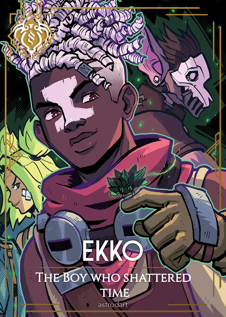 ekko, zeri, and scar (league of legends and 1 more) drawn by astrodid