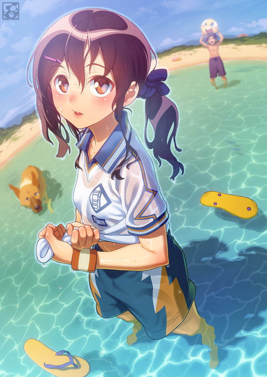 aoi sora and aoi daichi (original) drawn by pairan