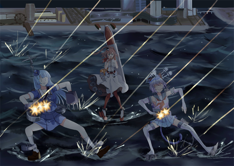 saratoga, quincy, and atlanta (kantai collection and 3 more) drawn by beta_(joutarou)