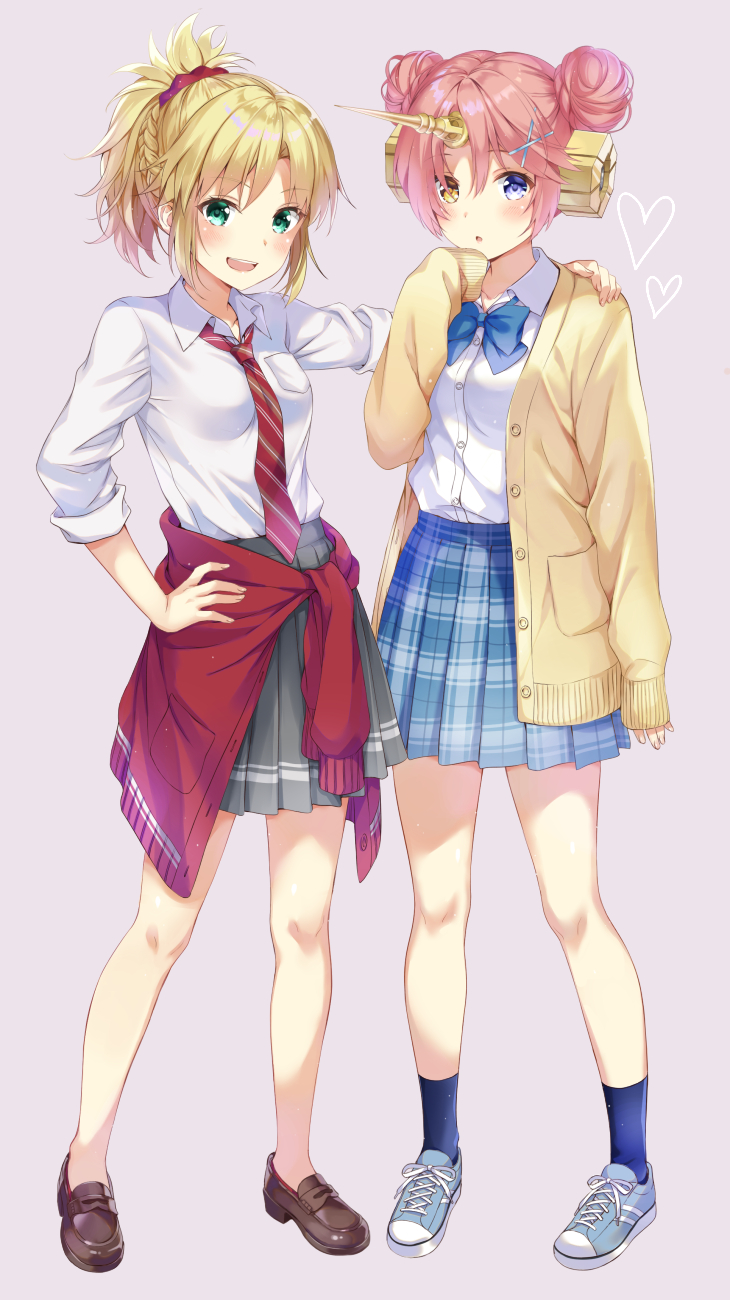 mordred and frankenstein's monster (fate and 1 more) drawn by higeneko