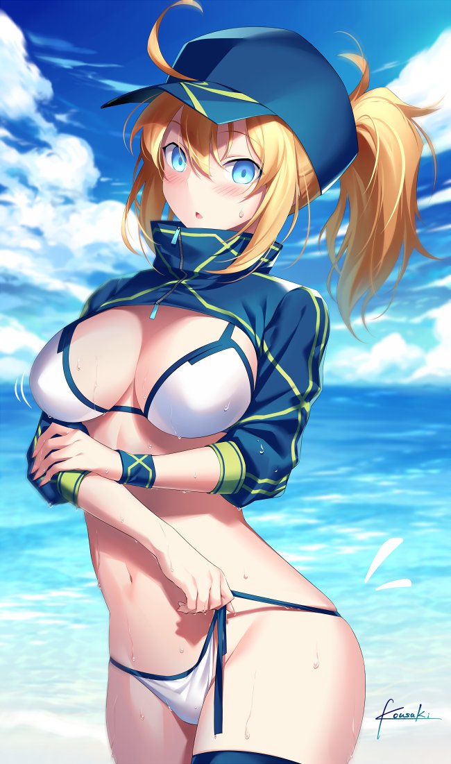 artoria pendragon and mysterious heroine xx (fate and 1 more) drawn by kousaki_rui