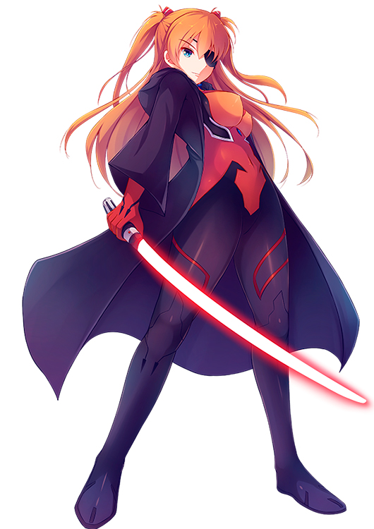 souryuu asuka langley and darth vader (neon genesis evangelion and 3 more) drawn by euforia