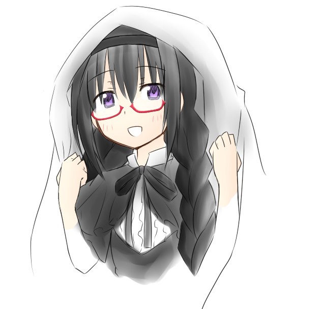 akemi homura (mahou shoujo madoka magica and 1 more) drawn by sakusyaretsuden