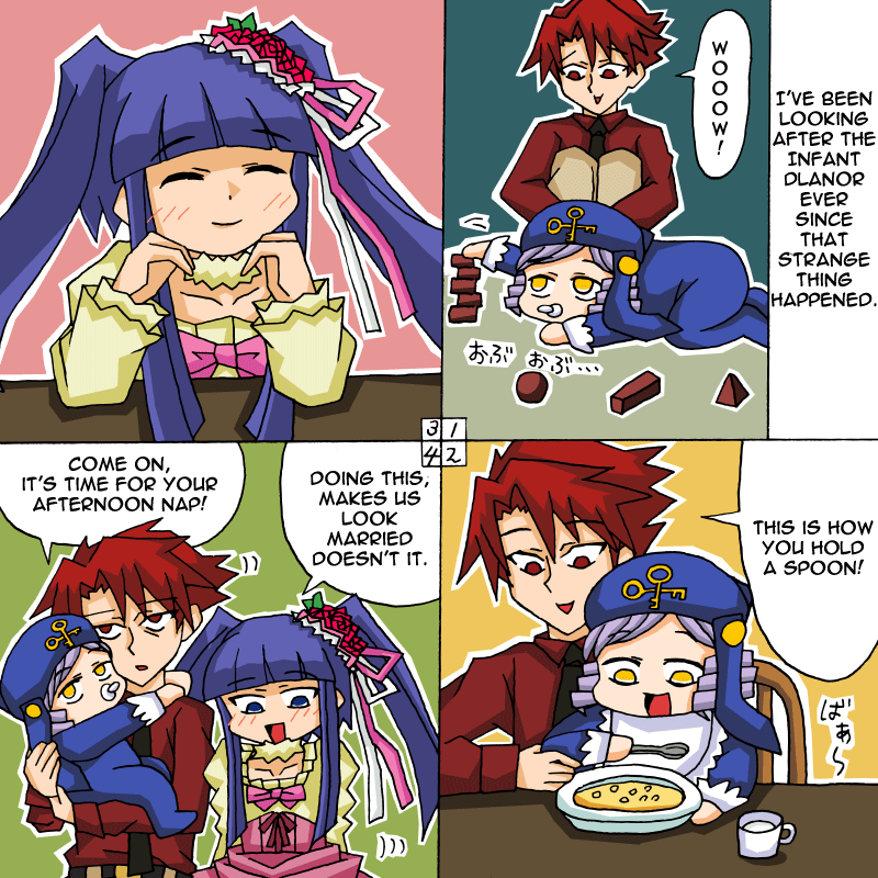 ushiromiya battler, furudo erika, and dlanor a. knox (umineko no naku koro ni) drawn by rifyu