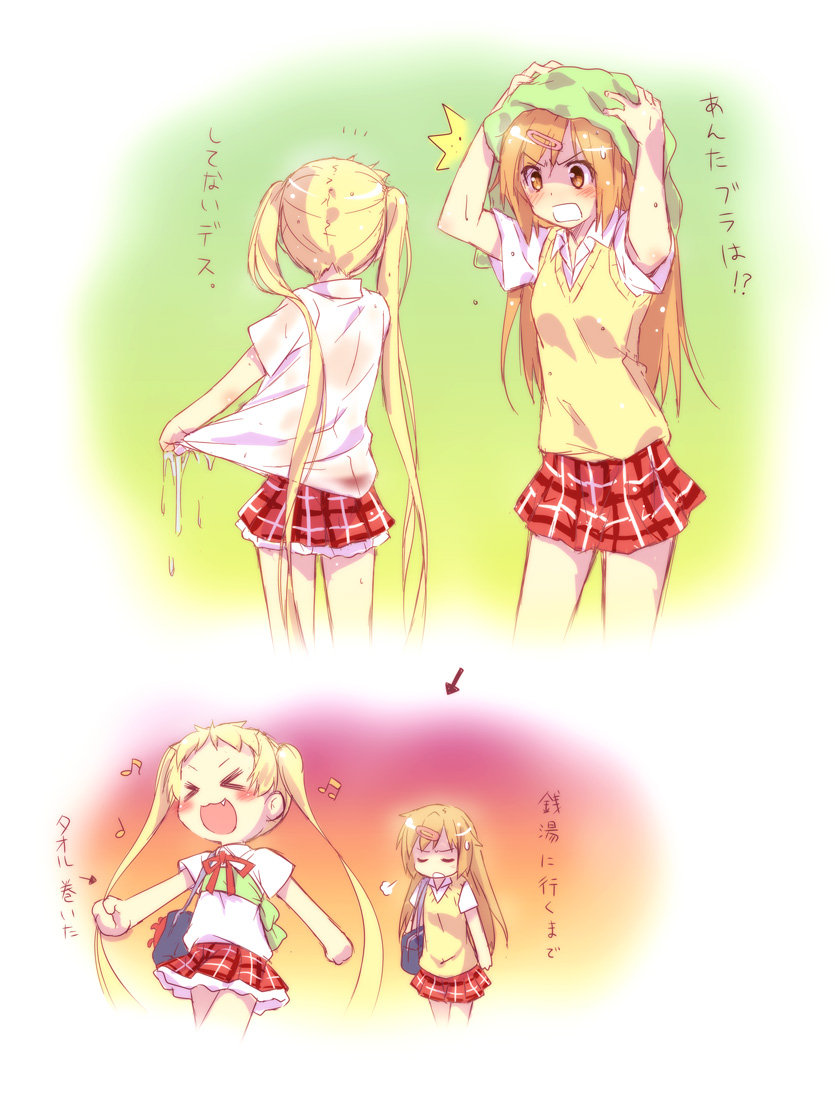 nibutani shinka and dekomori sanae (chuunibyou demo koi ga shitai!) drawn by hatomugi_(hato6g)