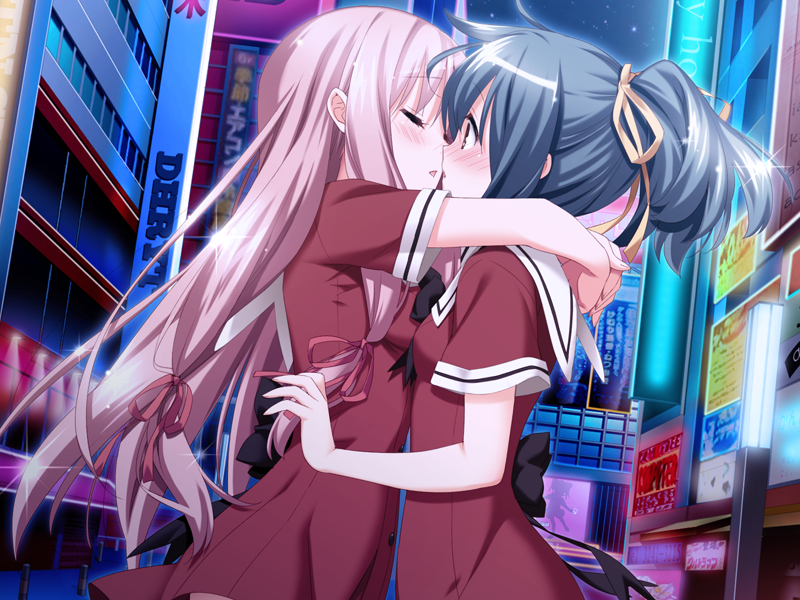 shinozaki rikka and shirakawa sayuki (sono hanabira ni kuchizuke wo) drawn by kani_biimu