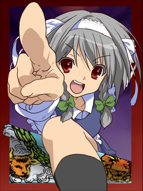 izayoi sakuya and suzumiya haruhi (touhou and 1 more)