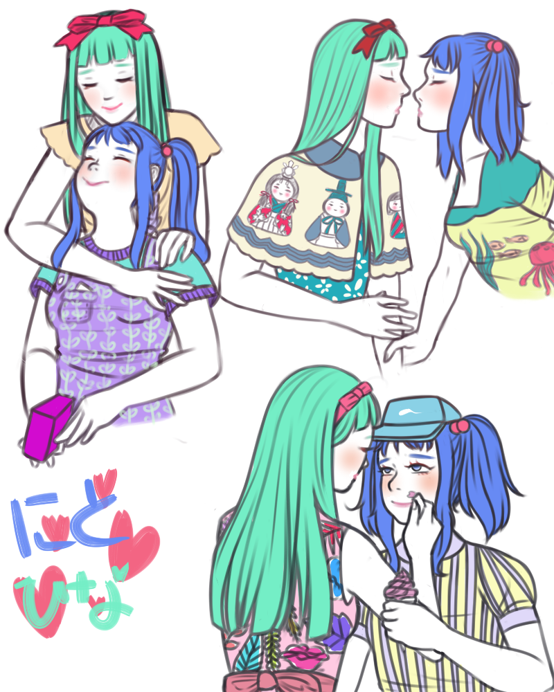 kawashiro nitori and kagiyama hina (touhou) drawn by spacemako