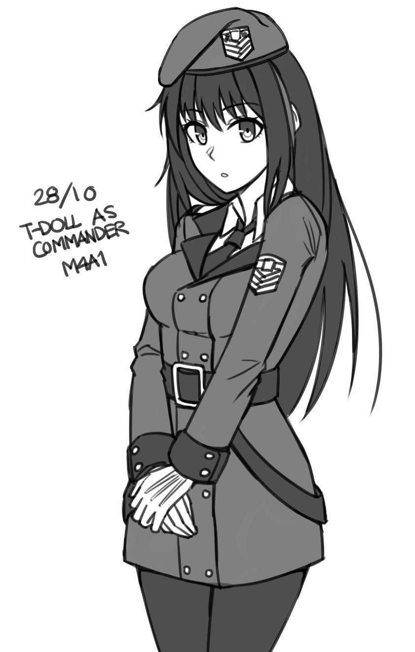m4a1 and female commander (girls' frontline) drawn by ndtwofives