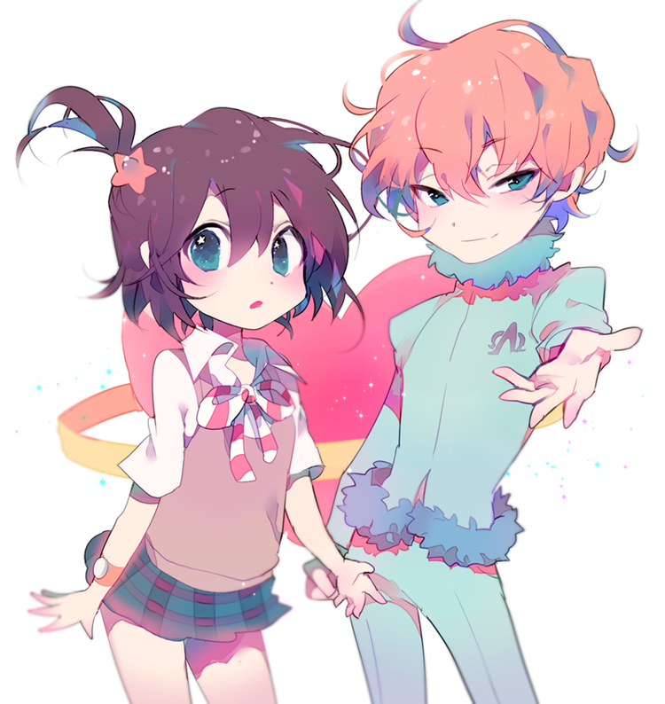 luluco and alpha omega nova (uchuu patrol luluco) drawn by vivinos