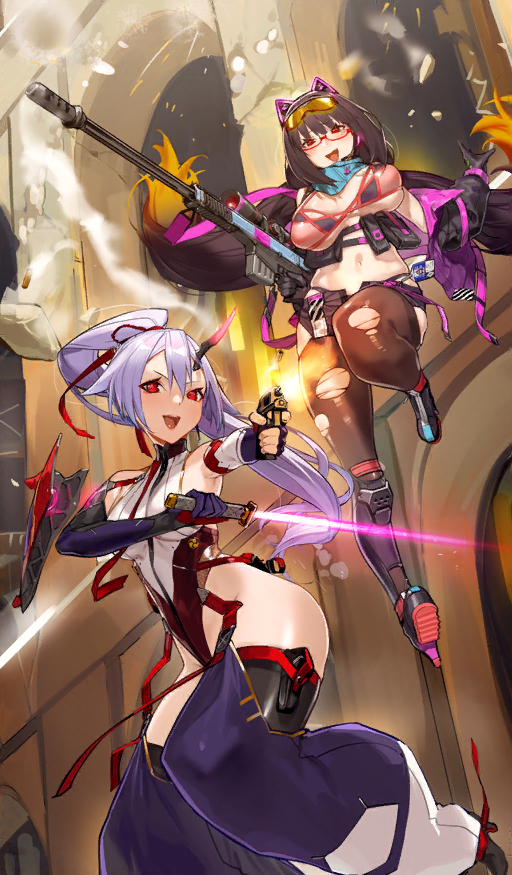 tomoe gozen and osakabehime (fate and 1 more) drawn by kare_huang
