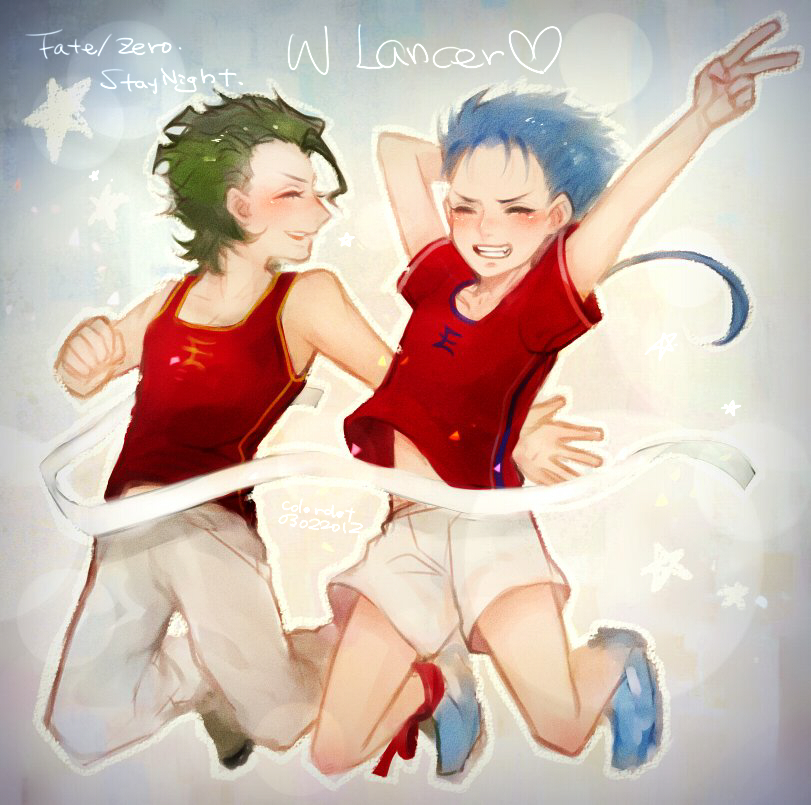 cu chulainn and diarmuid ua duibhne (fate and 2 more) drawn by medemoisellecu