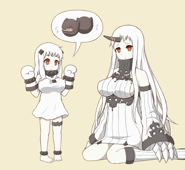 northern ocean princess and seaport princess (kantai collection) drawn by mozukusa