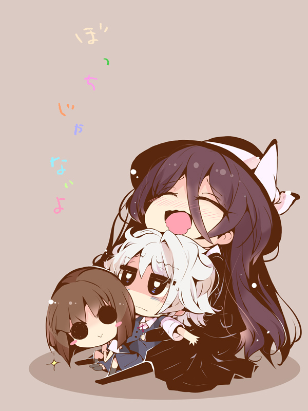 kosegawa shiromi, anetai toyone, and kakura kurumi (saki) drawn by usoneko
