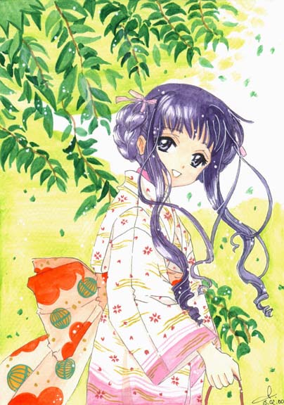 daidouji tomoyo (cardcaptor sakura) drawn by clamp_(circle)
