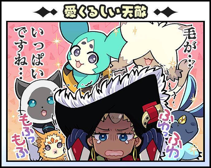 mieu, rollo, chat, quickie, and lippi (tales of and 6 more) drawn by kirai_y