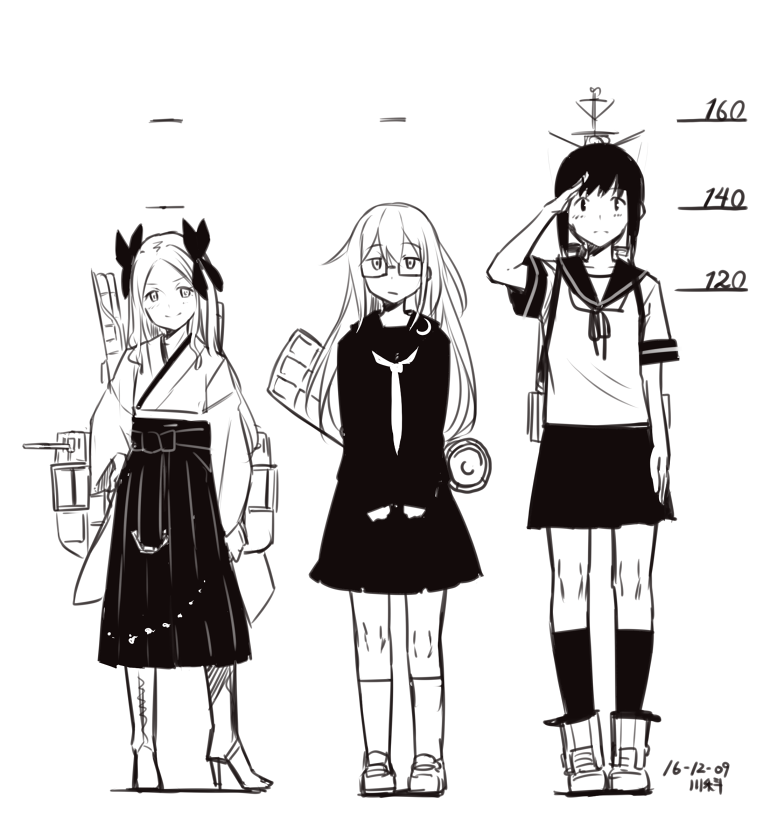 fubuki, mochizuki, and asakaze (kantai collection) drawn by kawashina_(momen_silicon)