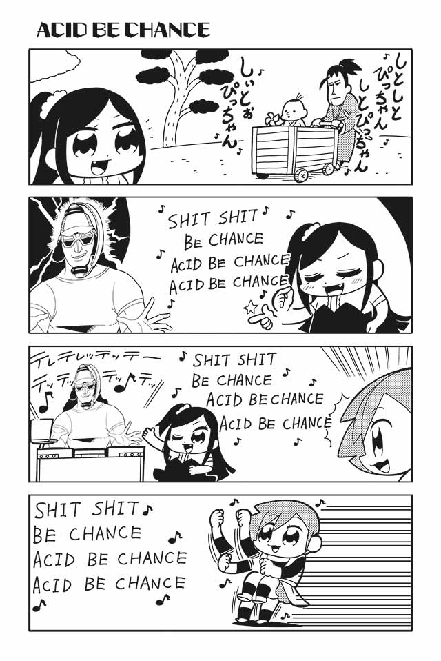 komikado sachi, tayo, and dj copy and paste (honey come chatka!! and 1 more) drawn by bkub