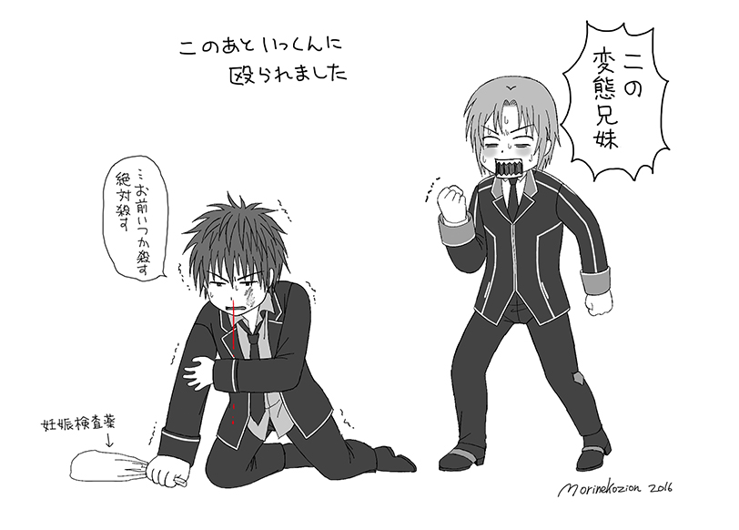 chigusa kasumi and suzaku ichiya (qualidea code) drawn by morineko_zion