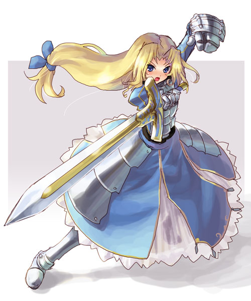 artoria pendragon, saber, and charlotte christine de colde (fate and 2 more) drawn by katahira_masashi