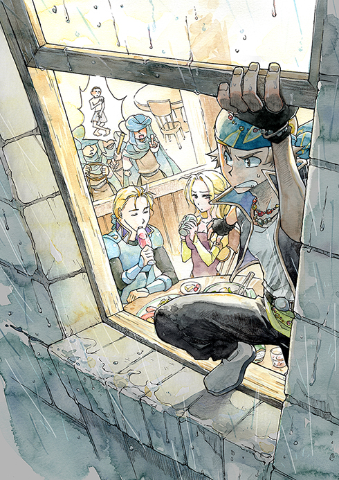 celes chere, locke cole, and edgar roni figaro (final fantasy and 1 more) drawn by da-vesita