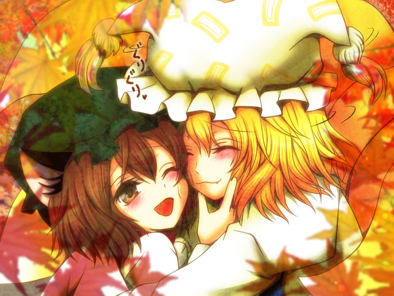 yakumo ran and chen (touhou) drawn by zashiki_usagi
