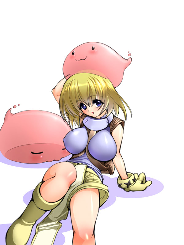 poring and novice (ragnarok online) drawn by gunner-l