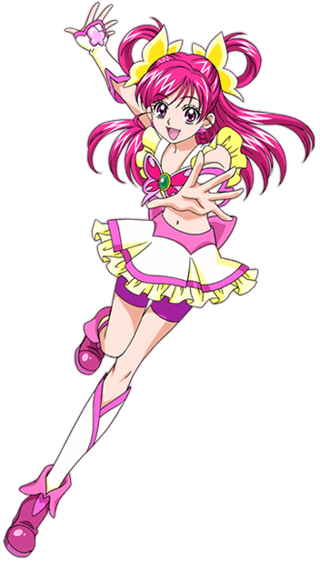 cure dream (precure and 1 more) drawn by kawamura_toshie