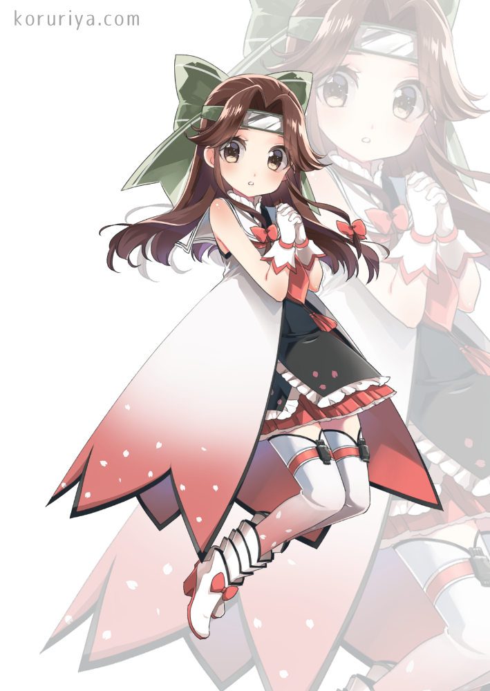 jintsuu and jintsuu kai ni (kantai collection) drawn by koruri
