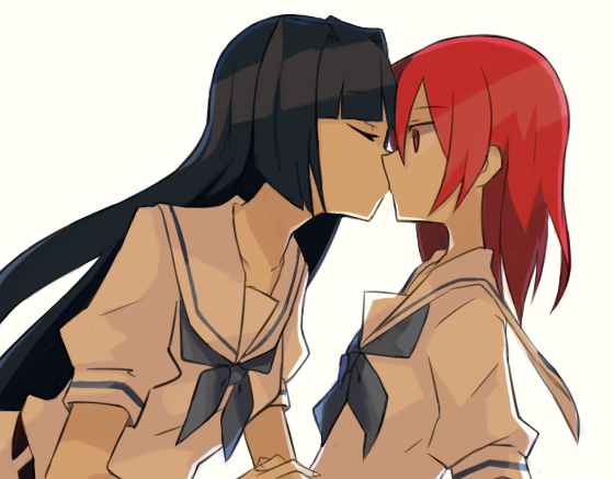 miyanaga teru and hirose sumire (saki) drawn by aoki_shizumi