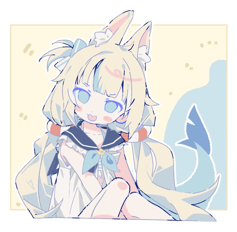 sameko saba (indie virtual youtuber) drawn by an_(owo000111)